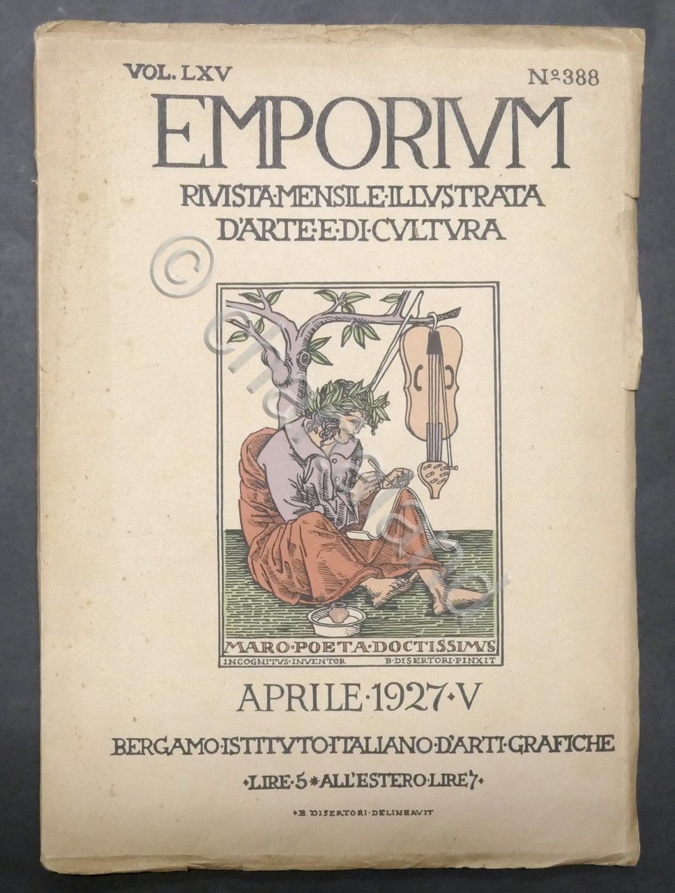 Rivista arte e cultura Emporium N. 388 - Aprile 1927 …