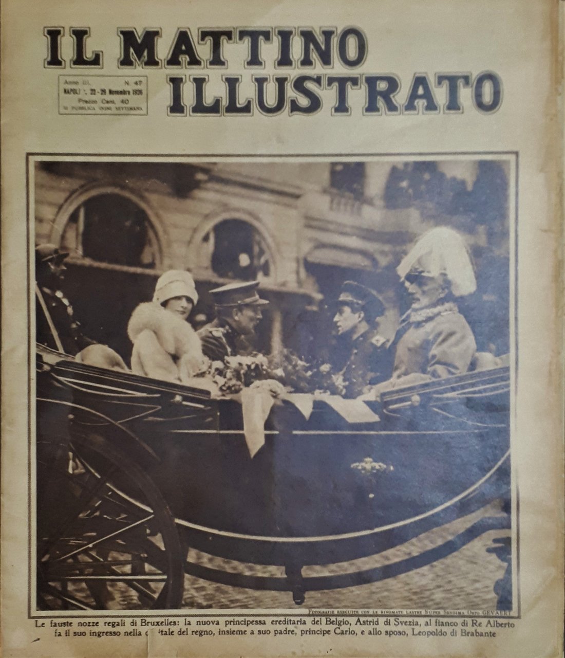 Rivista Attualità - Il Mattino Illustrato N. 47 - Nozze …