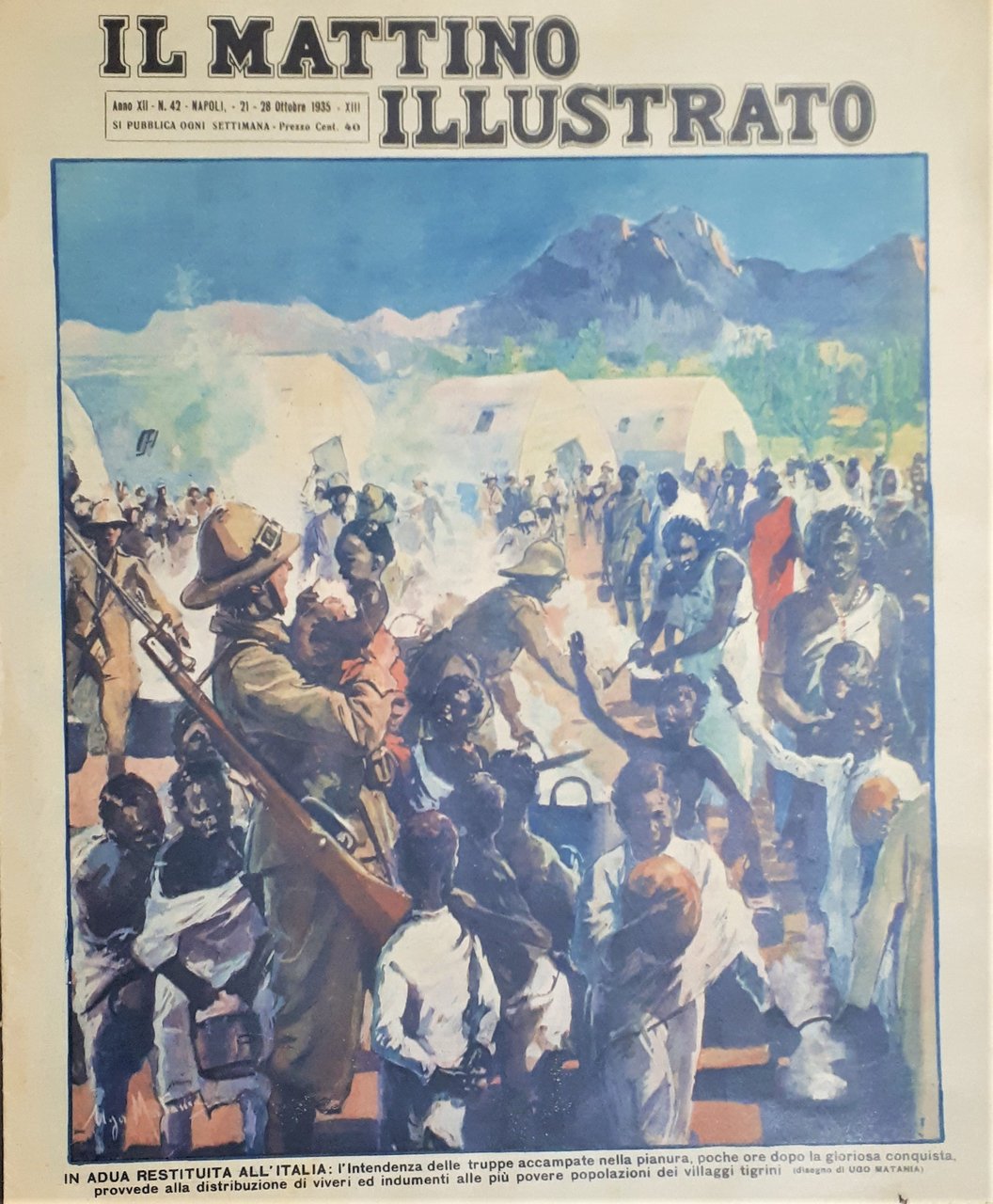 Rivista Attualità Il Mattino Illustrato N. 42 In Adua restituita …