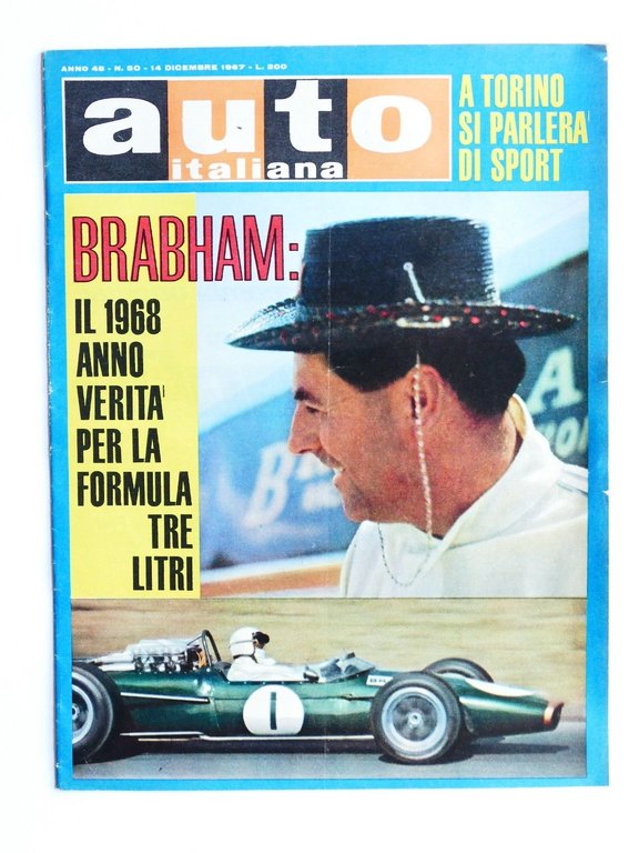 Rivista Automobilismo - Auto Italiana N° 50 - 1967 - Brabham - Ickx su Ferrari