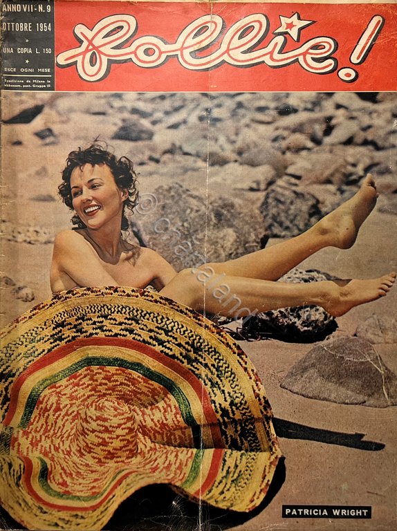 Rivista Cinema - Follie! n. 9 - 1954 Copertina Patricia …