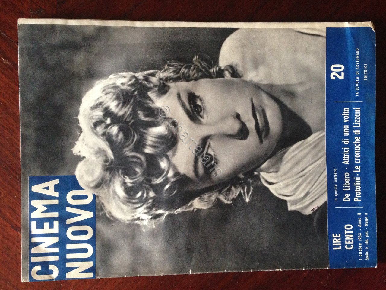 Rivista Cinema Nuovo - N. 20 - 1953 Montgomery Clift
