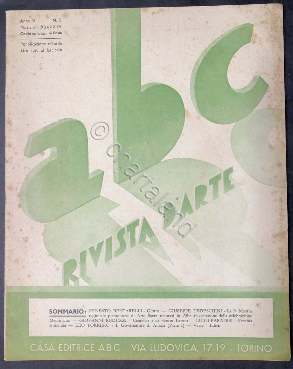 Rivista d'Arte - ABC n. 3 - 1936 | Immagine principale