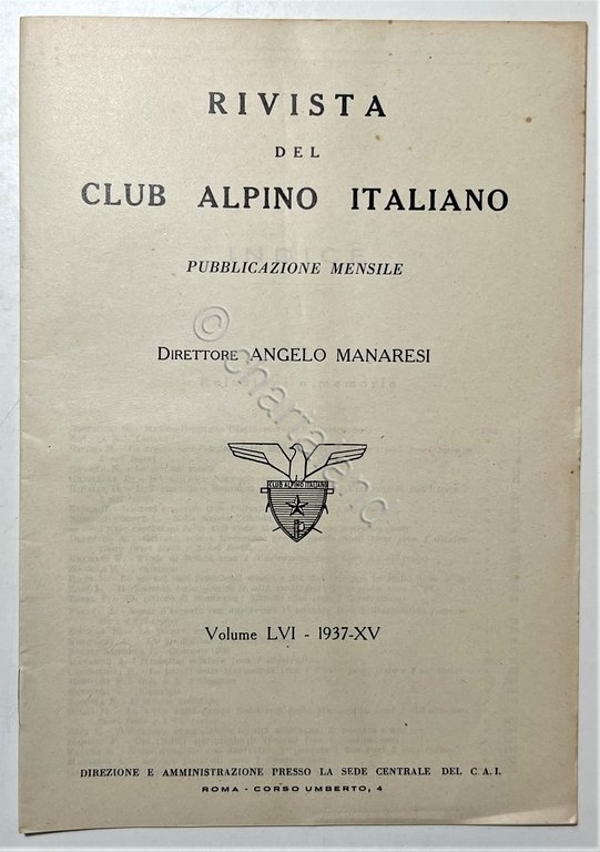 Rivista del Club Alpino Italiano - Indice - 1937