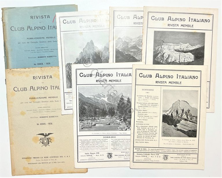 Rivista del Club Alpino Italiano - Vol. XXXIX - 1920 …