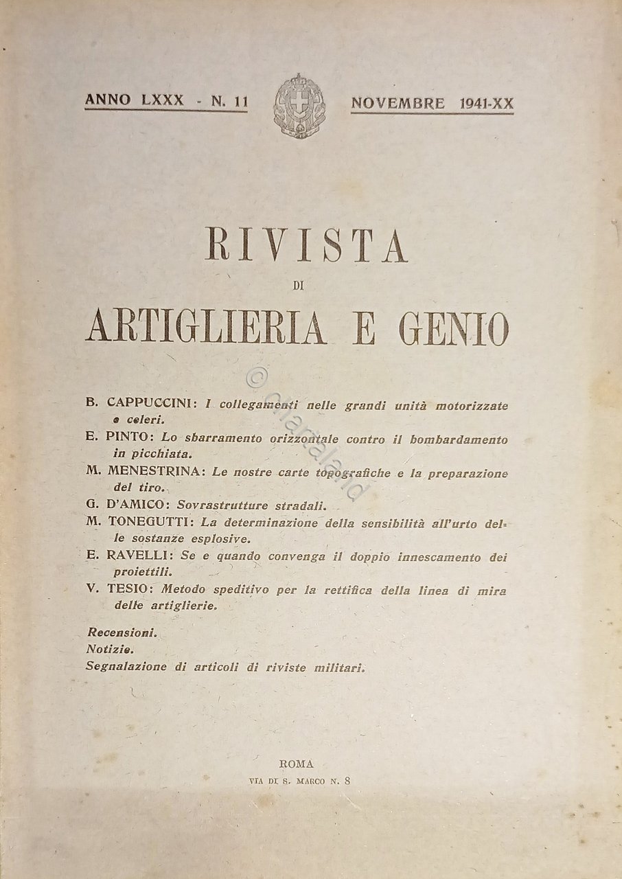 Rivista di Artiglieria e Genio - Anno LXXX - N. …