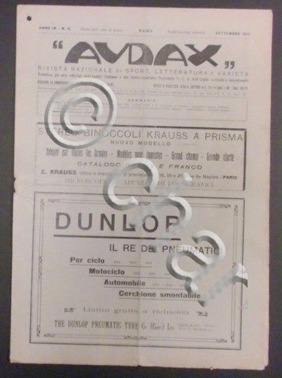 Rivista di Sport e Letteratura Sportiva - Audax - Anno …