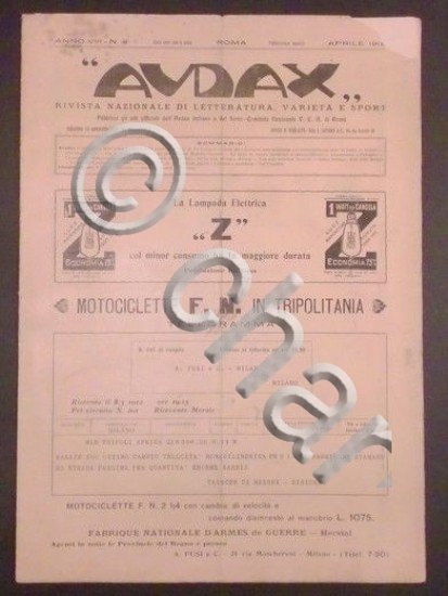 Rivista di Sport e Letteratura Sportiva - Audax - Anno …