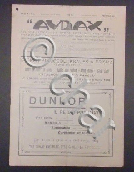 Rivista di Sport e Letteratura Sportiva - Audax - Anno …