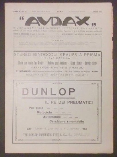 Rivista di Sport e Letteratura Sportiva - Audax - Anno …