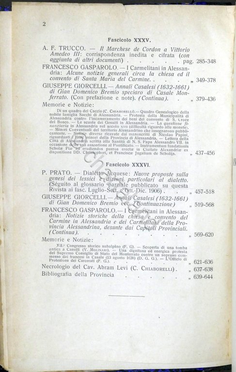 Rivista di Storia Arte Archeologia prov. di Alessandria Anno XVIII …