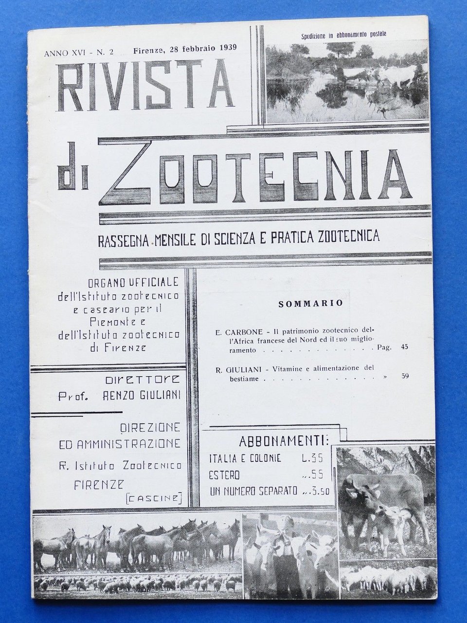 Rivista di Zootecnica - Rassegna mensile - Anno XVI - … | Immagine principale