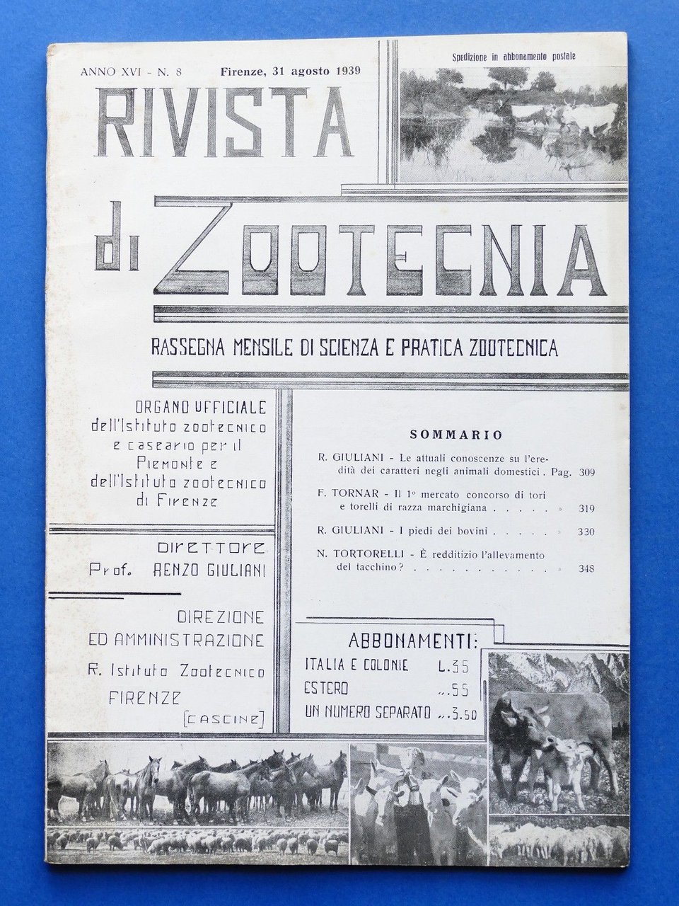 Rivista di Zootecnica - Rassegna mensile - Anno XVI - … | Immagine principale