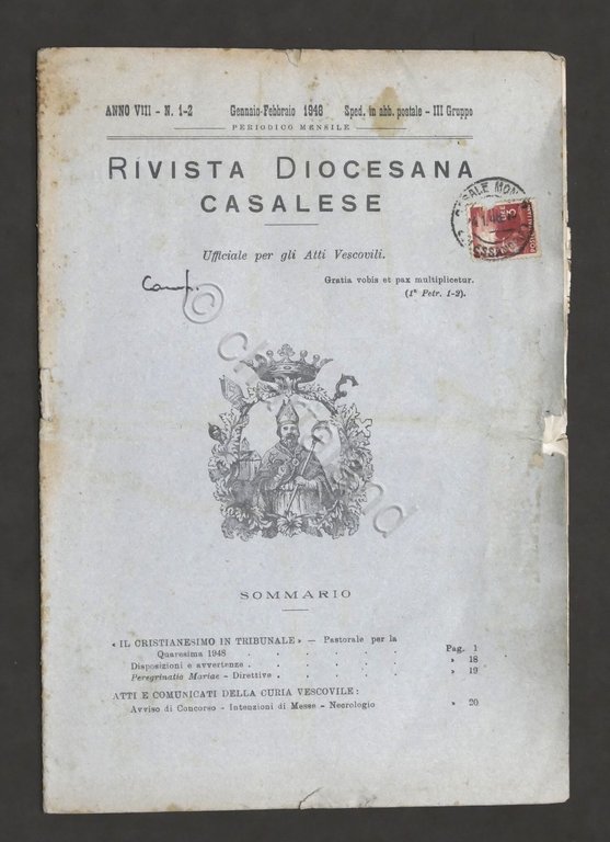 Rivista Diocesana Casalese - Anno VIII - N. 1-2 - …