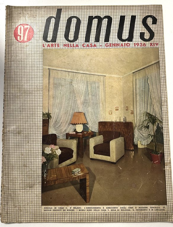 Rivista Domus - L'arte nella casa - N. 97 - Gennaio 1936
