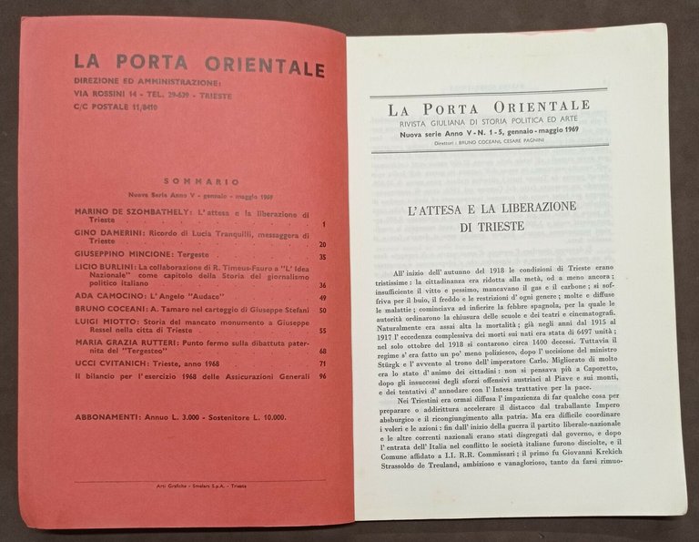 Rivista Giuliana di Storia Politica ed Arte - La Porta …