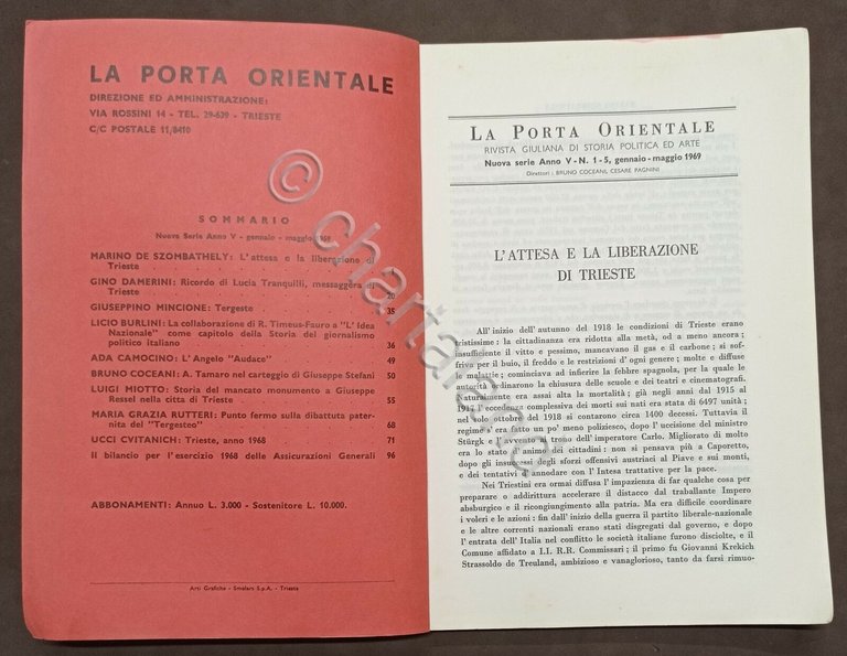 Rivista Giuliana di Storia Politica ed Arte - La Porta …
