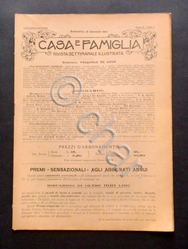 Rivista illustrata - Casa e Famiglia - Anno II - …