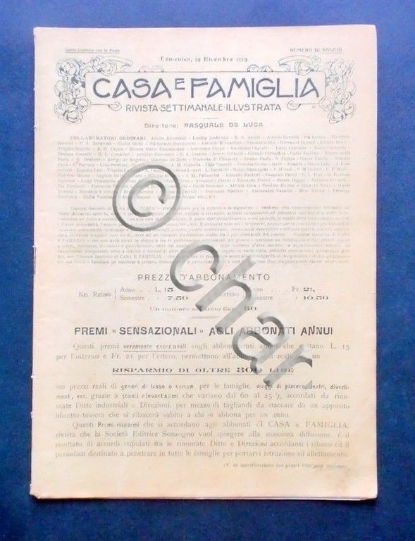 Rivista illustrata - Casa e Famiglia - Numero di saggio …