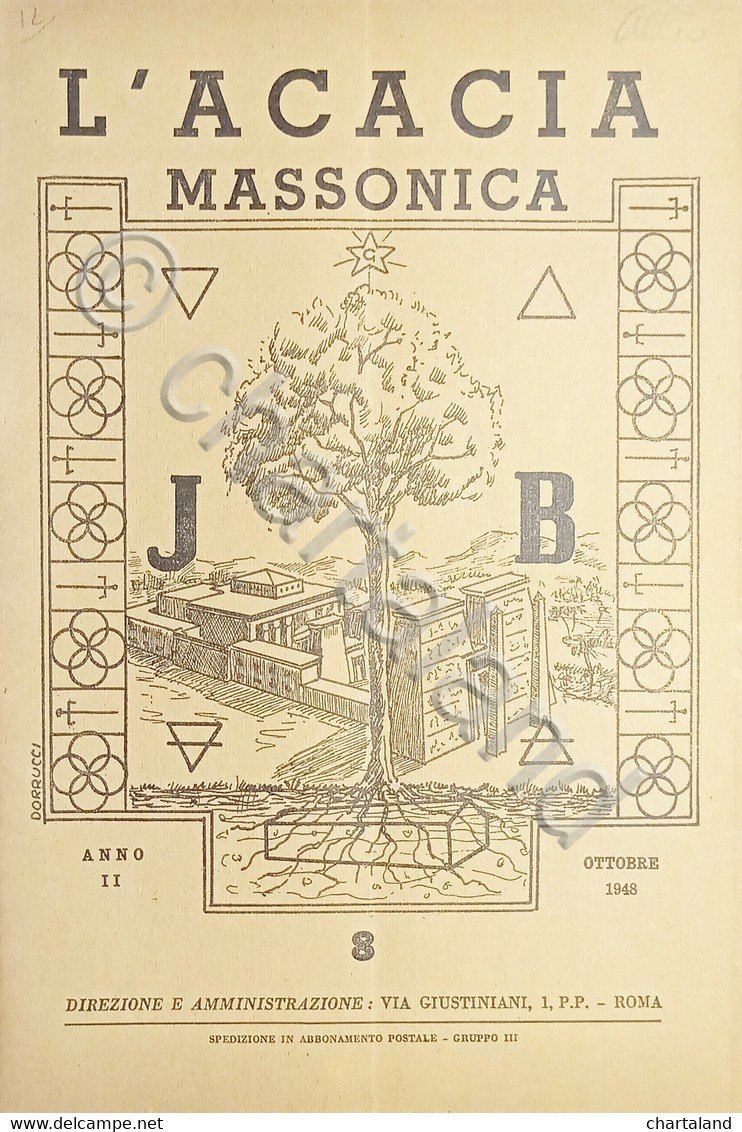 Rivista Illustrata Massoneria - L'Acacia N. 8 - Anno II …