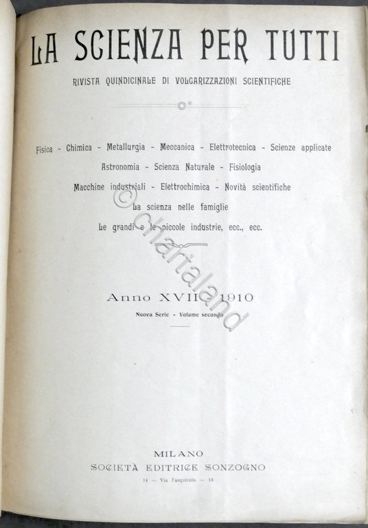 Rivista La Scienza per Tutti - Anno XVII completo - … | Immagine Gallery 5
