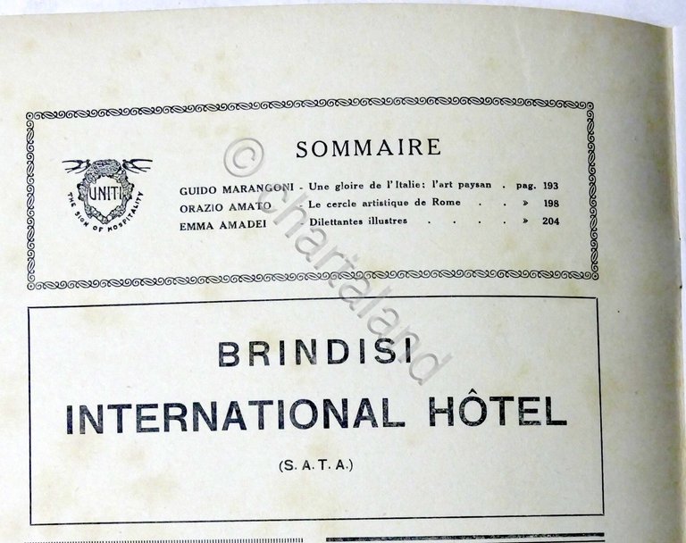 Rivista Les Hirondelles N. 10 - 1931 UNITI Association de …