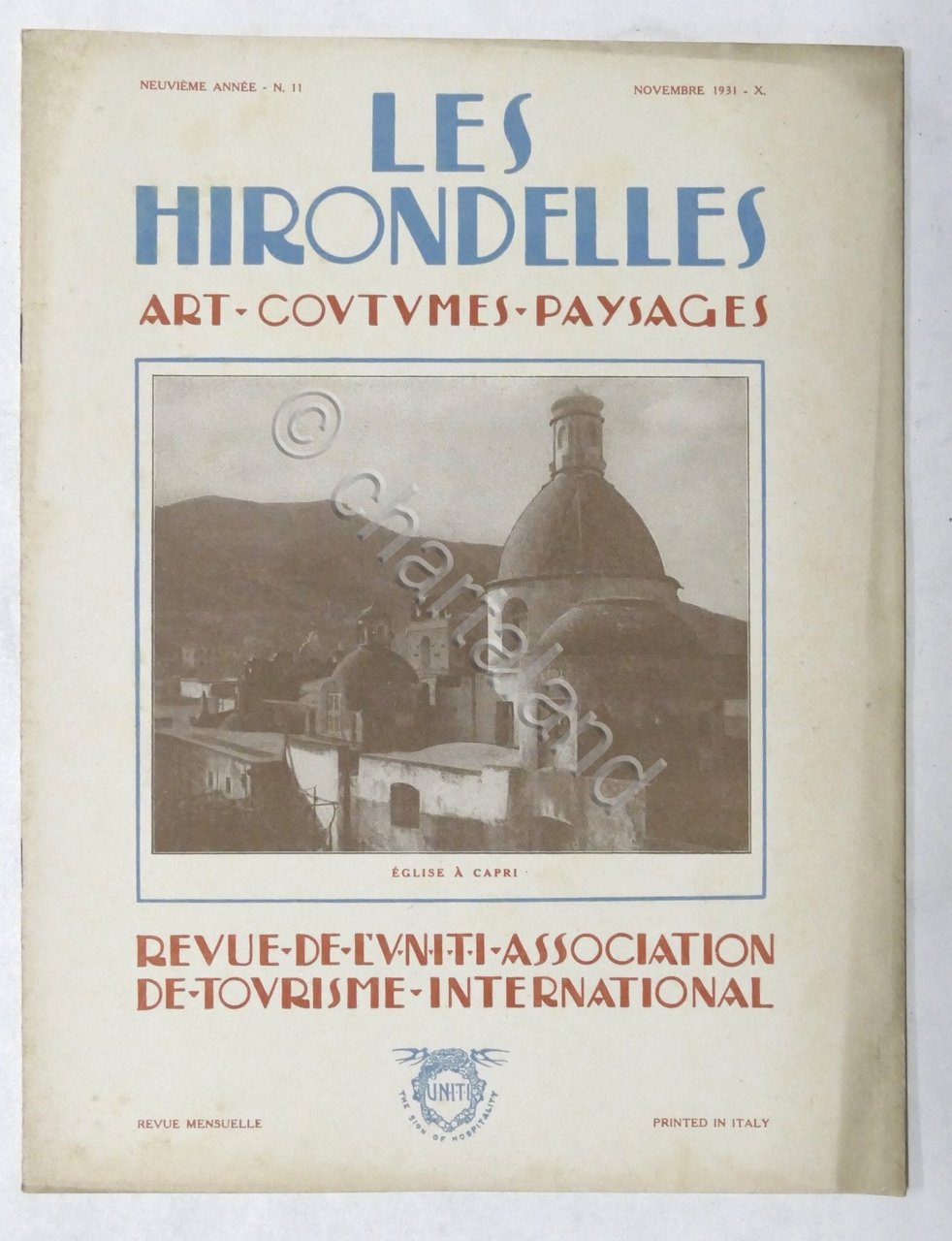 Rivista Les Hirondelles N. 11 - 1931 UNITI Association de …