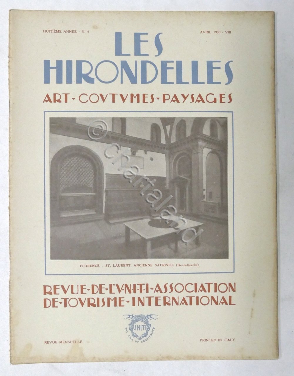 Rivista Les Hirondelles N. 4 - 1930 UNITI Association de …