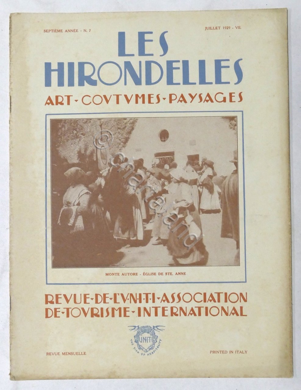 Rivista Les Hirondelles N. 7 - 1929 UNITI Association de …