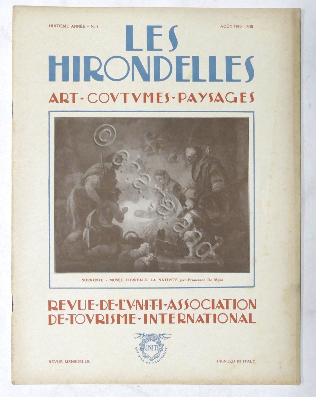 Rivista Les Hirondelles N. 8 - 1930 UNITI Association de …