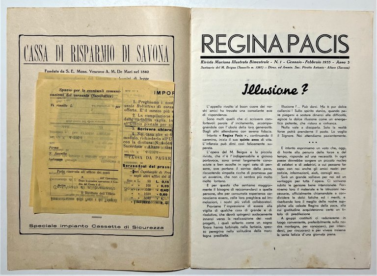 Rivista Mariana, Santuario del M. Beigua (Sassello) - Regina Pacis …