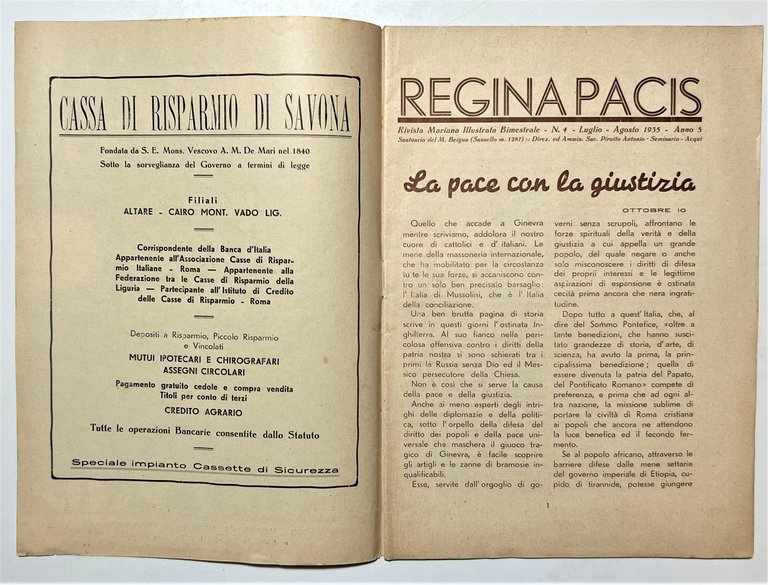 Rivista Mariana, Santuario del M. Beigua (Sassello) - Regina Pacis …