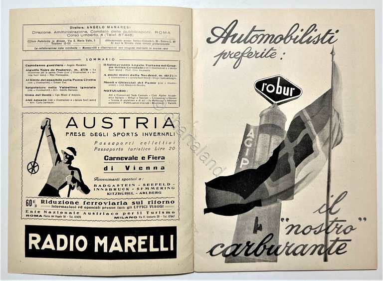 Rivista Mensile - Club Alpino Italiano N. 1 - 1936