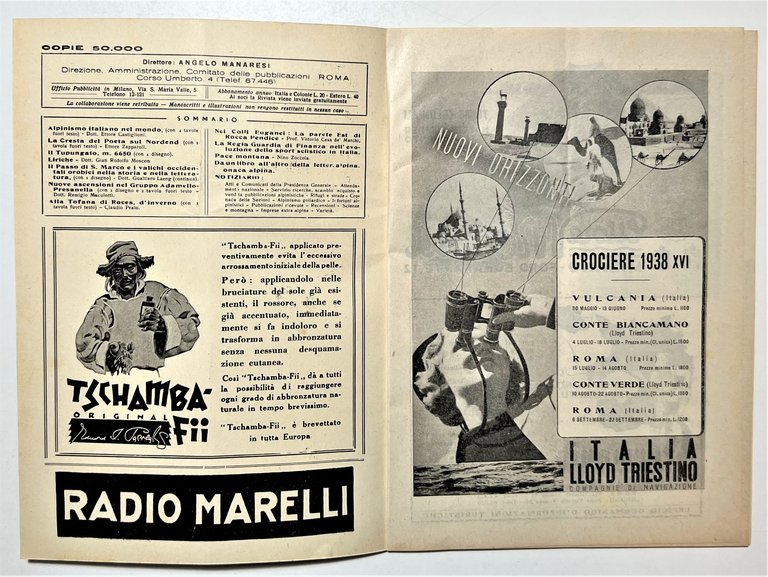 Rivista Mensile - Club Alpino Italiano N. 7 - 1938