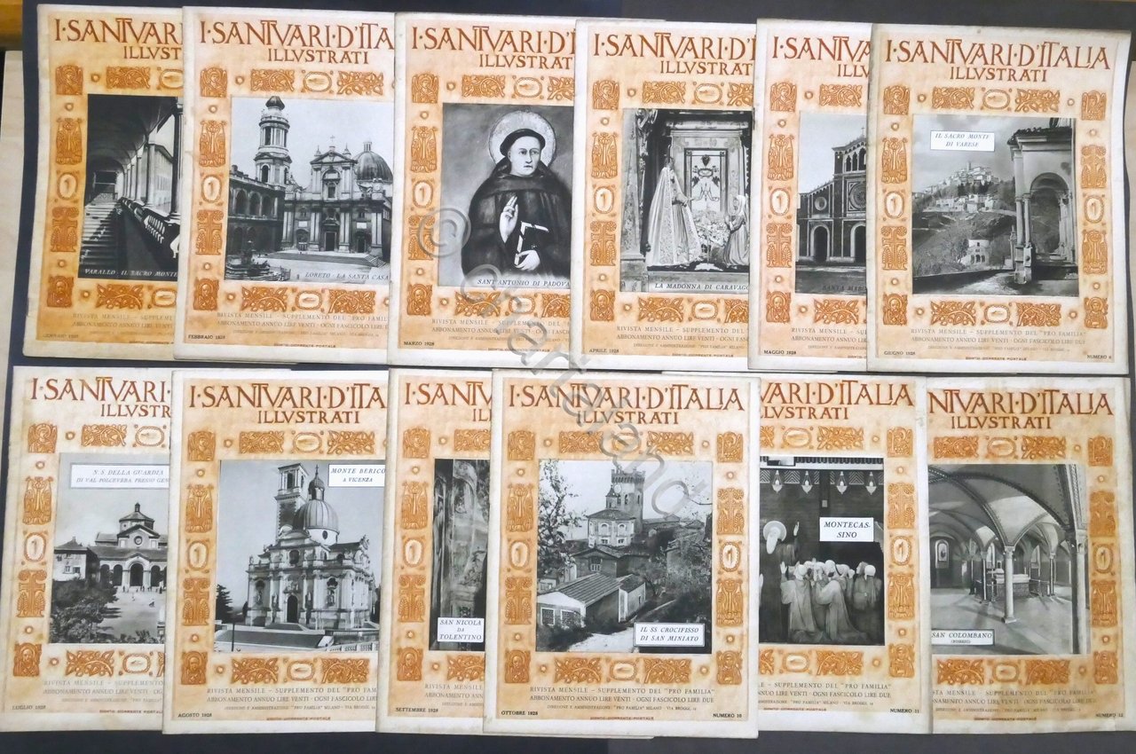 Rivista mensile - I Santuari d'Italia - Anno I completo …