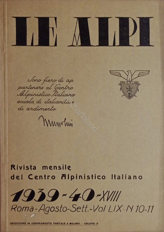 Rivista Mensile del Centro Alpinistico Italiano - Le Alpi - …
