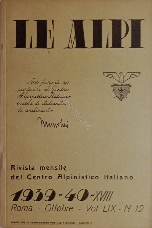 Rivista Mensile del Centro Alpinistico Italiano - Le Alpi - …