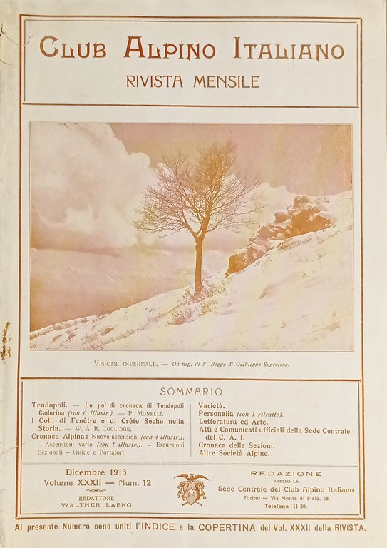 Rivista Mensile del Club Alpino Italiano - Vol. XXXII - …