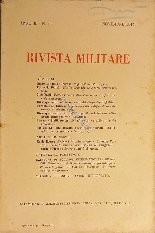 Rivista Militare - Anno II - N. 11 - Novembre …