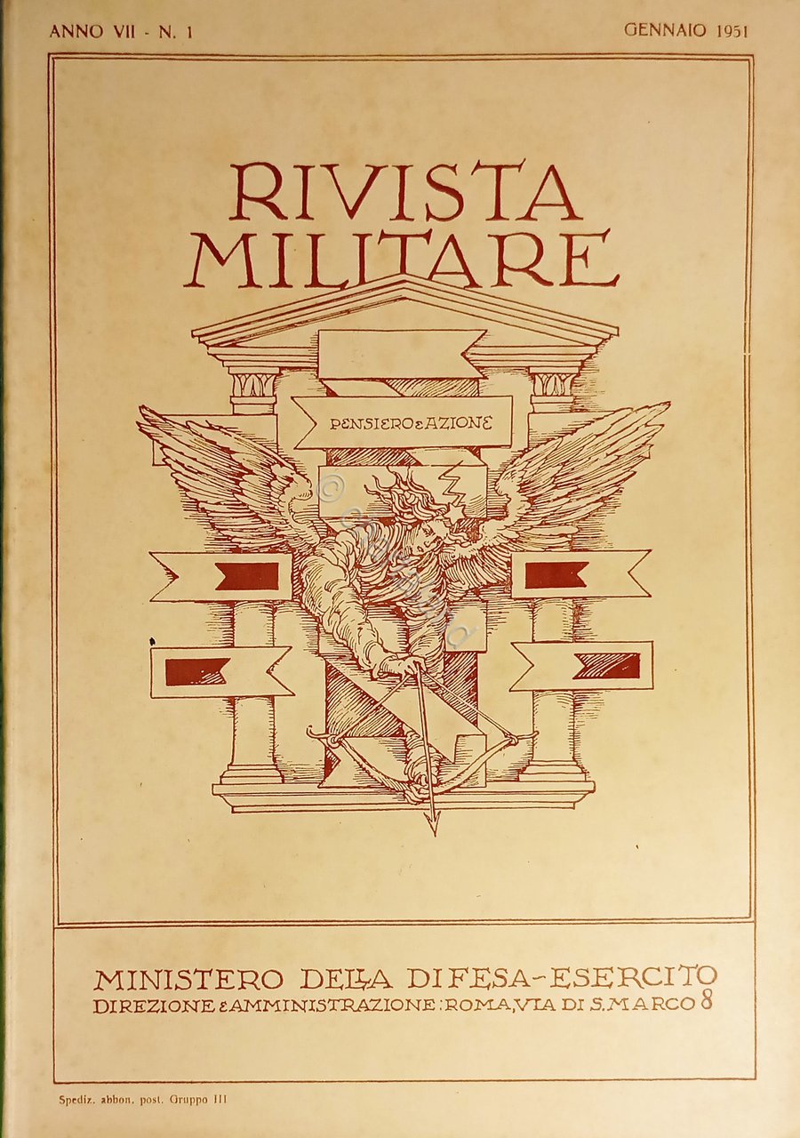 Rivista Militare - Anno VII - N. 1 Gennaio 1951