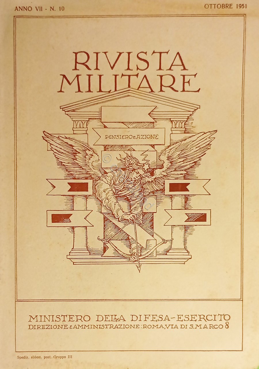 Rivista Militare - Anno VII - N. 10 Ottobre 1951