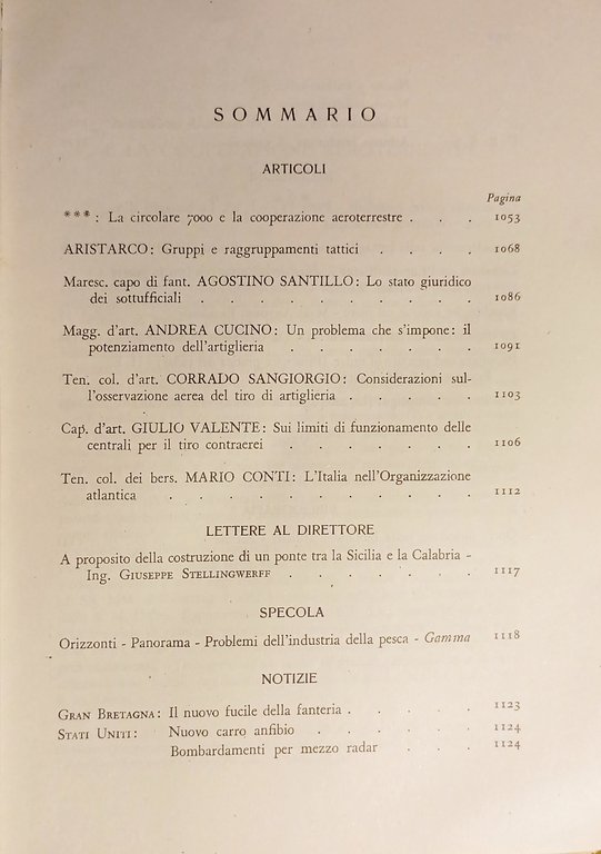 Rivista Militare - Anno VII - N. 10 Ottobre 1951