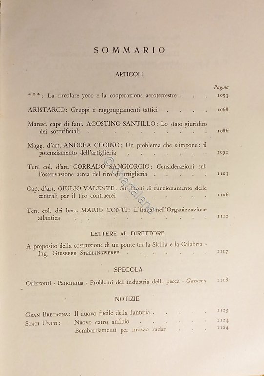 Rivista Militare - Anno VII - N. 10 Ottobre 1951