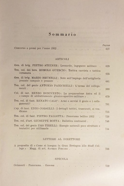 Rivista Militare - Anno VIII - N. 6 Giugno 1952