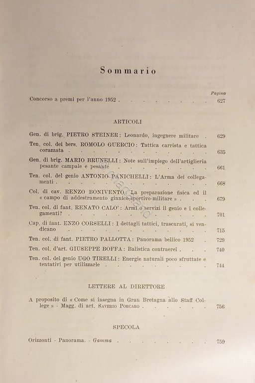 Rivista Militare - Anno VIII - N. 6 Giugno 1952