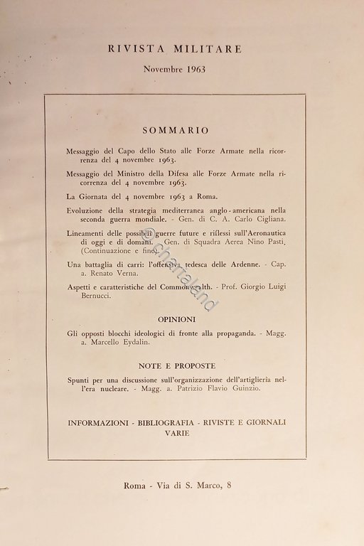 Rivista Militare - Anno XIX - N. 11 - Novembre …