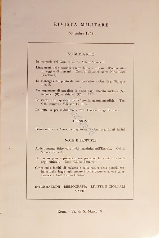 Rivista Militare - Anno XIX - N. 9 - Settembre …