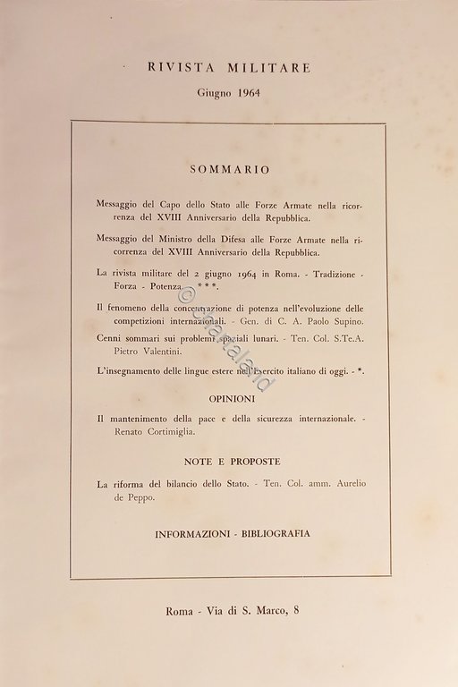 Rivista Militare - Anno XX - N. 6 - Giugno …
