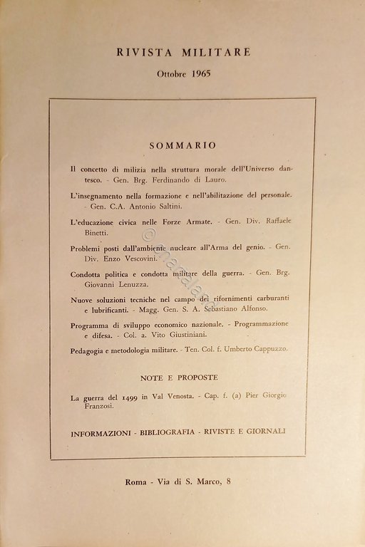 Rivista Militare - Anno XXI - N. 10 - Ottobre …