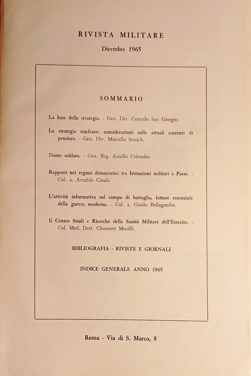 Rivista Militare - Anno XXI - N. 12 - Dicembre …